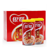 Cháo Yinlu Longan Tám Báu 360g*12 lon hộp quà tặng, hộp đầy đủ, cháo ăn liền 6 lon, cháo ngũ cốc số lượng lớn
