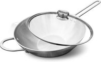 Chảo Zwilling nova wok 30 cm kèm vung kính