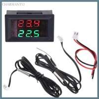 Char Cảm biến nhiệt độ Màn hình kép Đầu dò kim loại chống nước NTC kỹ thuật số Ampe kế kỹ thuật số Kích thước nhỏ gọn Dễ dàng nối dây