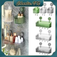 Char Tiện Lợi Kệ Phòng Tắm Nhựa Giá Để Đồ Treo Tường Kệ Khăn Với Cốc Hút Mạnh Mẽ Sắp Xếp Trong Suốt