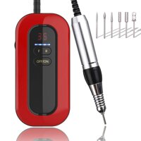 Charites 35000rpm Potable Nail Drill Machine Electric Nail Drill E-file Cordless Rechargeable Nail Drill Acyclic Nails and Poly Gel Nails with USB ...