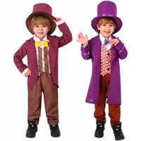 Charlie Và Nhà Máy Sô Cô La Willy Wonka Halloween Bé Trai Trang Phục Trẻ Em Tiệc Sinh Nhật Cosplay Có Mũ Wonka Oppa Cos Trang Phục