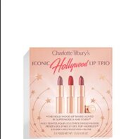 Charlotte Tilbury - Set Son Thỏi Mini Charlotte Tilbury Iconic Hollywood Lip Trio 3x 1.5g - Set Son 3 Cây