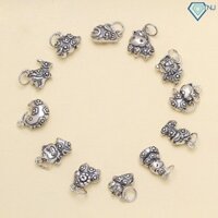 Charm 12 con giáp bằng bạc gắn vào lắc cho bé Trang Sức TNJ