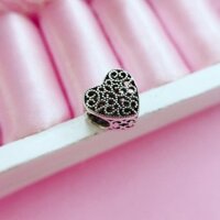Charm bạc 925 cao cấp, biểu tượng trái tim