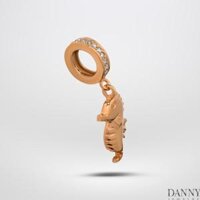 Charm Bạc 925 Danny Jewelry Biểu Tượng Cá Ngựa Xi RhodiumVàng hồng PK004S - Vàng hồng