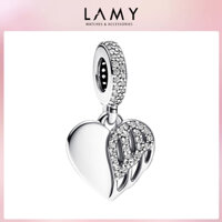 Charm bạc CDE Trái tim cánh thiên thần Heart Angel CDE1256