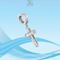 Charm Bạc Danny Jewelry 925  Biểu tượng Thánh Giá Đính Đá CZ Xi Rhodium/Vàng hồng PK009S