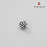 Charm bạc hình cầu mây xỏ ngang - Ngọc Quý Gemstones
