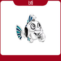 Charm Bạc Lys Chú cá Flounder Disney Nàng tiên cá 1366 - Charm Bạc S925 cao cấp