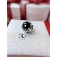 Charm Bạc S925 ALE - Charm Bạc Radian Đá Black - Mã sản phẩm CHARMBAC_TBCD05