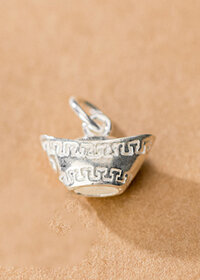 Charm bạc thỏi bạc treo - ngọc Quý Gemstones