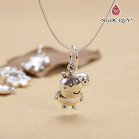 Charm bạc treo hình heo peppa - Ngọc Quý Gemstones