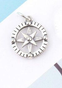 Charm bạc tròn hình cánh quạt treo - Ngọc Quý Gemstones