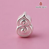 Charm bạc xỏ ngang hình trái bầu -  Ngọc Quý Gemstones - Bạc trắng