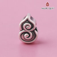 Charm bạc xỏ ngang hình trái bầu -  Ngọc Quý Gemstones - Bạc thái