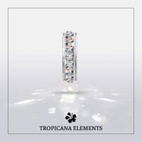 Charm Chặn Vòng Tay Pha Lê  Swarovski 4 Màu - Màu trắng