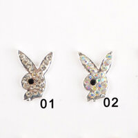 Charm đá thỏ playboy trang trí nail 10 hạt 1163