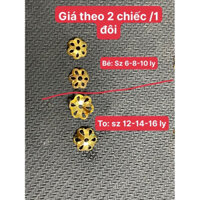 Charm đôi Ốp bi sz 6-8-10 ly giá sỉ đa dạng- bền đẹp - V àng AU 10kara - bọc bi chủ - shop Pro mix Handmade giá xưởng