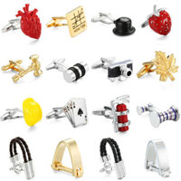 Charm Đồng Chất Liệu Vàng Bạc Thời Trang Nam Pháp Khuy Sét Áo Sơ Mi Cao Cấp Nút Còng 3.11