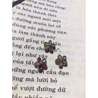 Charm hoa mai ngũ phúc 5 cánh tourml