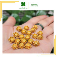 CHARM hoa sen bạc si vang xâu vòng tay
