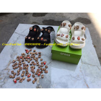 Charm, jibit 3D trang trí giày dép Crocs, màu Nâu, siêu đẹp, model 2023 - ET70