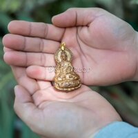 Charm Mặt Phật Trầm Hương Đeo Cổ, Treo Xe Hơi, Bình An, May Mắn