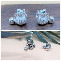 Charm móc treo hồ lô và chuông bạc cực xinh - Charm Bạc 925 - Mã CB197 CA915