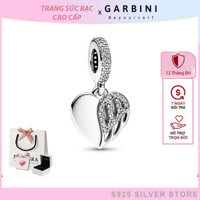 Charm Pandora Heart & Angel Dangle Charm trái tim  1256 - Bạc S925 - Garbini