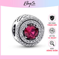 Charm Pandora Red Sparkling Leveled Round - Chuẩn Bạc S925