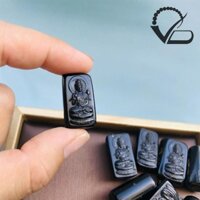 Charm Phật độ mệnh Đại Thế Chí San hô đen - Charm San hô đen xỏ vòng tay, dây chuyền Nam Nữ 23mm CNC VĂN BÉ