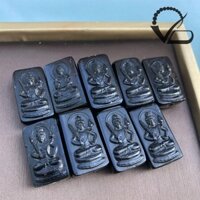 Charm Phật độ mệnh Hư Không Tạng Bồ Tát San hô đen - Charm San hô đen xỏ vòng tay, dây chuyền Nam Nữ 23mm CNC VĂN BÉ