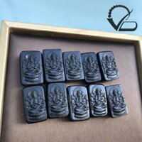 Charm Phật độ mệnh Thiên Thủ Thiên Nhãn San hô đen - Charm San hô đen xỏ vòng tay, dây chuyền Nam Nữ 23mm CNC VĂN BÉ