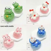 Charm Thú Nằm Trên Phao Bơm Đáng Yêu mô Hình Doremon Kitty Thỏ Ếch Nằm Phao Bơi Cute