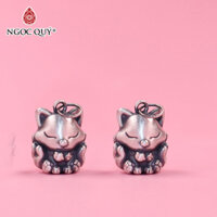 Charm treo 3D hồ ly 9 đuôi - Ngọc Quý Gemstones - Mờ