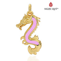 Charm treo hợp kim hình con rồng - Ngọc Quý Gemstones - Hồng nhạt