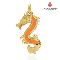 Charm treo hợp kim hình con rồng - Ngọc Quý Gemstones - Màu cam