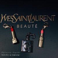 Charm treo túi/ chìa khoá hàng gift hãng Ysl thỏi son vs chai nước hoa cực cute.