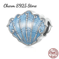 CHARM XỎ NGANG VỎ SÒ BIỂN BẠC S925 THUẦN KHIẾT HÀNG CAO CẤP CHÍNH HÃNG