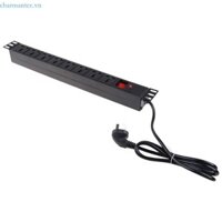 Charmantcc1 1U PDU Dây nguồn hạng nặng có thể gắn được với 8 cửa hàng Công tắc khoảng cách rộng