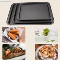 Charmantcc1 Dính Pizza Chảo Khuôn Bánh Thép Carbon Hình Chữ Nhật Đĩa Khay Máy Nướng Dụng Cụ Nướng Bánh Nhà Bếp
