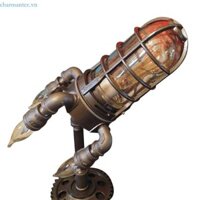 Charmantcc1 Retro Steampunk Rocket Light Trang Trí Nhà Cửa Tên Lửa Phóng Ngọn Lửa Để Bàn Đèn Ngủ AU Cắm Đặc Điểm Kỹ Thuật