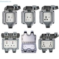 Charmantcc1 UK EU Cắm Tường Ổ Cắm Công Tắc Chống Thấm Nước Ổ Cắm Điện Cho Sân Vườn