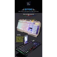 Chasing Leopard G700 Laptop có dây cảm giác cơ học giá đỡ điện thoại kim loại phát sáng bàn phím chơi game