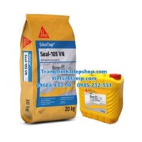 Chất chống thấm - Sika Top Seal 105 gốc xi măng polyme 2 thành phần (can 5L + bao 20kg)