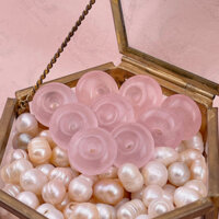 [CHẤT ĐẸP] Đồng điếu đá Thạch anh Hồng (Rose Quartz), đá phong thủy hỗ trợ tình cảm, các mối quan hệ