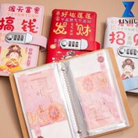 Chất kết dính ngân sách LINHU có khóa Sổ tay tiết kiệm Quà tặng đặc biệt Đồ dùng văn phòng phẩm