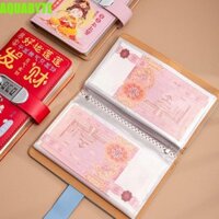 Chất kết dính ngân sách AQUABYTE có khóa, Chất kết dính tiền tiết kiệm chữ may mắn di động, Phong bì tiền mặt thời trang 50 tờ Sổ tay tiết kiệm Sổ tài khoản Chất kết dính vòng không gỉ