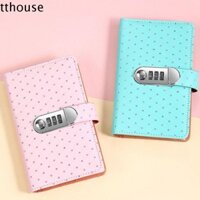 Chất kết dính ngân sách TTHOUSE có khóa, Vỏ nhỏ 50 tờ Chất kết dính tiền tiết kiệm, Sổ tay tiết kiệm Ví da PU Người lập kế hoạch lưu trữ Đồ dùng văn phòng phẩm